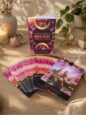 Unshakable Inner Peace Oracle Cards Deck + Guidebook Set
